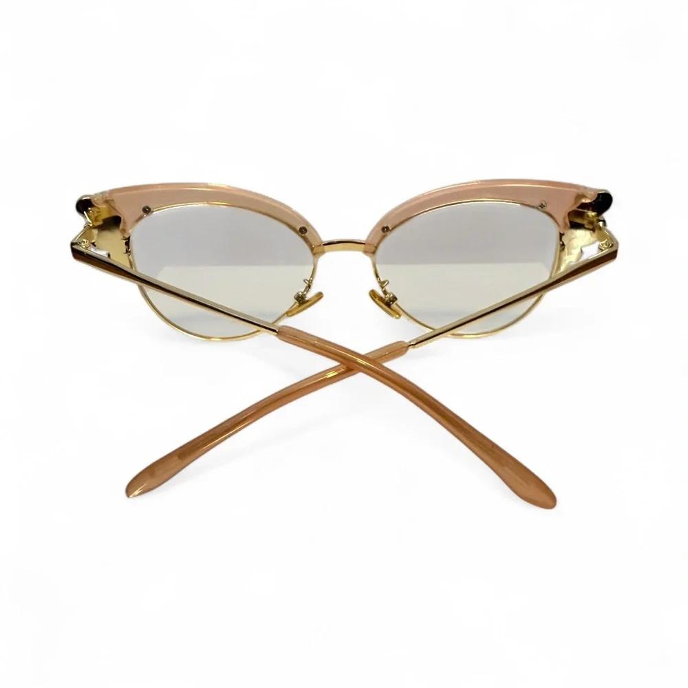 💎 Blush Pink Cat-Eye Glasses with Crystal Details – Prescription Ready